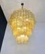 Vintage Murano Glass Tiered Chandelier Pendant Light Ceiling Lamp-Light Amber