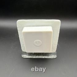 Vintage Murano Glass Tree of Life Desk Clock Millefiori Fused Art Glass Italy