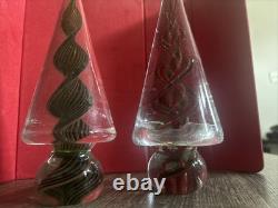 Vintage Murano Glass Trees. Lot of 2. Beautiful Colors. Excellent Condition