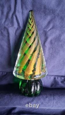 Vintage Murano Glass Trees. Lot of 3. Beautiful Colors. Excellent Condition