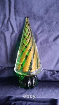 Vintage Murano Glass Trees. Lot of 3. Beautiful Colors. Excellent Condition