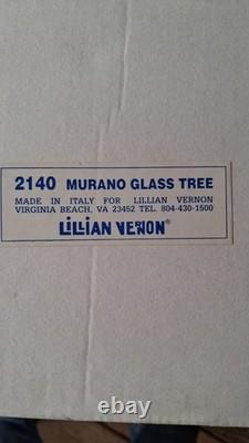 Vintage Murano Glass Trees. Lot of 3. Beautiful Colors. Excellent Condition