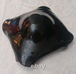 Vintage Murano Glass Tutti Frutti Multicolored Bowl Silver Foli / Fleck 8 x 10