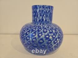 Vintage Murano Glass Vase By Fratelli Toso With Label