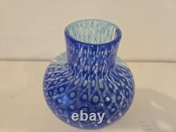 Vintage Murano Glass Vase By Fratelli Toso With Label