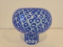 Vintage Murano Glass Vase By Fratelli Toso With Label