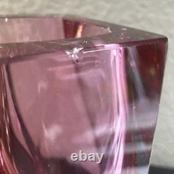 Vintage Murano Glass Vase Flavio Poli x Mandruzzato pink Sommerso