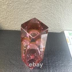 Vintage Murano Glass Vase Flavio Poli x Mandruzzato pink Sommerso