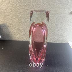 Vintage Murano Glass Vase Flavio Poli x Mandruzzato pink Sommerso
