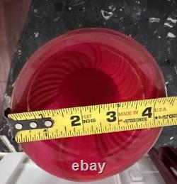 Vintage Murano Glass Vase Red Orange Black Striped Incamiciato Cased 11 Vintage Murano Glass Vase Red Orange Black Striped Incamiciato Cased 11