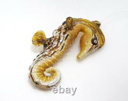 Vintage Murano Glass Wall Hanging Seahorse, 6 1/2