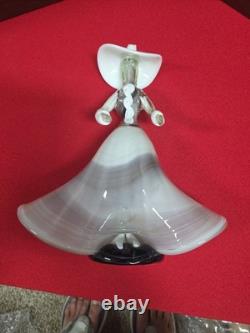 Vintage Murano Glass White Lady Figurine 12.5 In