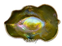 Vintage Murano Glass Yalos Casa Lusterware Iridescent Centerpiece Art Glass Bowl