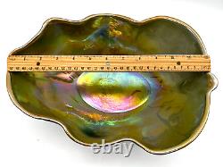 Vintage Murano Glass Yalos Casa Lusterware Iridescent Centerpiece Art Glass Bowl