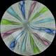 Vintage Murano Glass Zanfrico Latticino Ribbon Swirl Paperweight Mint