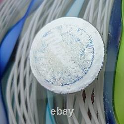 Vintage Murano Glass Zanfrico Latticino Ribbon Swirl Paperweight Mint