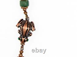 Vintage Murano Glass and Ancient Green D'Jenne Islamic Period Nila Beads Necklac