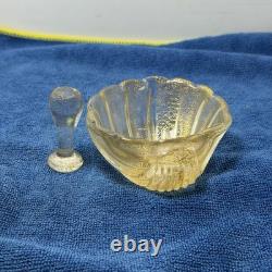Vintage Murano Gold Aventurine Glass Shell Bowl & Pestle Italy Art Glass Vintage Murano Gold Aventurine Glass Shell Bowl & Pestle Italy Art Glass