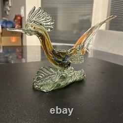 Vintage Murano Hand Blown Art Glass Roadrunner 14 Long