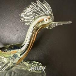 Vintage Murano Hand Blown Art Glass Roadrunner 14 Long