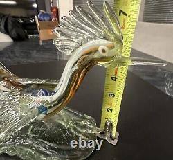 Vintage Murano Hand Blown Art Glass Roadrunner 14 Long