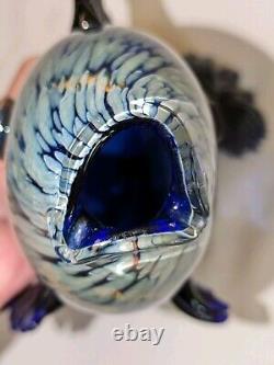 Vintage Murano Hand Blown Art Glass Swirl Fish Glass Figurine Snapper Sculpture