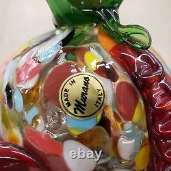 Vintage Murano Hand Blown Glass Fat Clown Figurine With Original Sticker