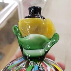 Vintage Murano Hand Blown Glass Fat Clown Figurine With Original Sticker