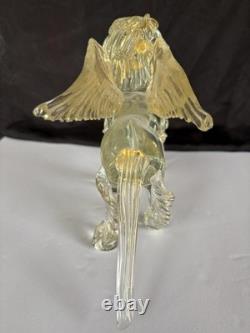 Vintage Murano Hand Blown Glass St. Mark Winged Lion Figurine