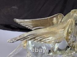 Vintage Murano Hand Blown Glass St. Mark Winged Lion Figurine