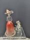 Vintage Murano Hand Blown Venetian Art Glass Figurine Of Woman & Dog