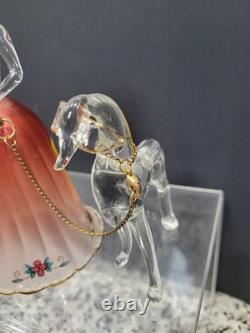 Vintage Murano Hand Blown Venetian Art Glass Figurine Of Woman & Dog