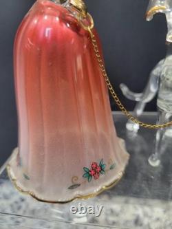 Vintage Murano Hand Blown Venetian Art Glass Figurine Of Woman & Dog