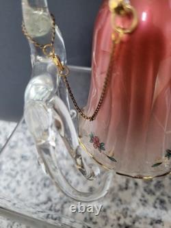 Vintage Murano Hand Blown Venetian Art Glass Figurine Of Woman & Dog