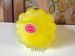 Vintage Murano Hand Blown Yellow Art Glass Three Piece Vanity Set, Attr Seguso