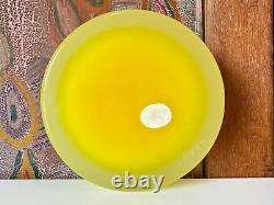 Vintage Murano Hand Blown Yellow Art Glass Three Piece Vanity Set, Attr Seguso