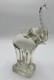 Vintage Murano Italian Art Glass Elephant Figurine, Clear & Smoky, 11 Tall 5lb