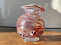 Vintage Murano Italian Art Glass Sculpture Vase 60's hand blown