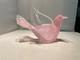Vintage Murano Italian Glass DOVE Signed FRANCO MORETTI FILIGRANA PINK WOW