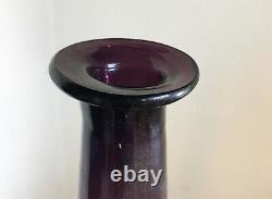 Vintage Murano Italian Glass Decanter Empoli 2 Amethyst