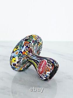 Vintage Murano Italian Glass Millefiori Mushroom Paperweight? Glows
