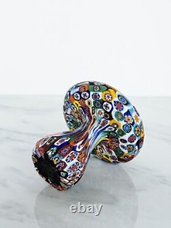 Vintage Murano Italian Glass Millefiori Mushroom Paperweight? Glows