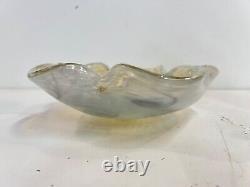 Vintage Murano Italian Hand Blown Starry Night Art Glass Bowl