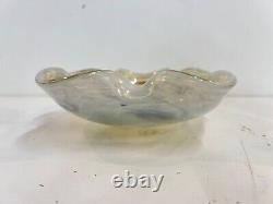 Vintage Murano Italian Hand Blown Starry Night Art Glass Bowl