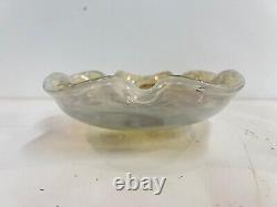 Vintage Murano Italian Hand Blown Starry Night Art Glass Bowl