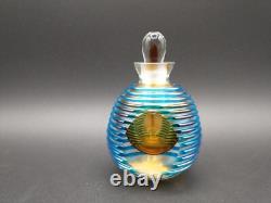 Vintage Murano Italian Sommerso Art Glass Perfume Bottle with Stopper