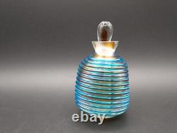 Vintage Murano Italian Sommerso Art Glass Perfume Bottle with Stopper