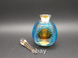 Vintage Murano Italian Sommerso Art Glass Perfume Bottle with Stopper