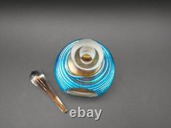 Vintage Murano Italian Sommerso Art Glass Perfume Bottle with Stopper