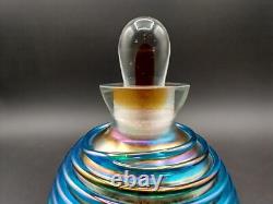 Vintage Murano Italian Sommerso Art Glass Perfume Bottle with Stopper